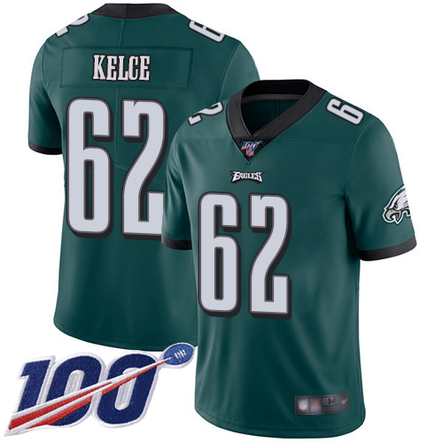 Men Philadelphia Eagles #62 Jason Kelce Midnight Green Team Color Vapor Untouchable NFL Jersey Limited Player1